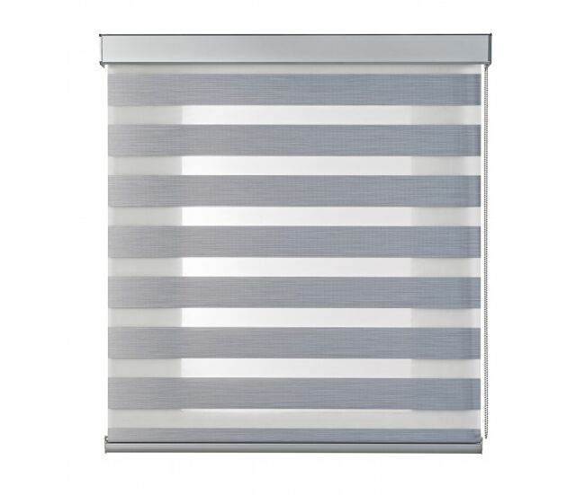 Estores noite e dia estore de rolo com acabamento em alumínio qualidade superior cinza 60 x 250cm