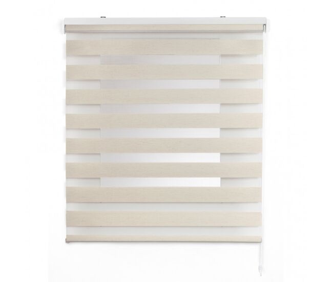 Estores noite e dia, estore de rolo duplo tecido linho 140 x 180 cm