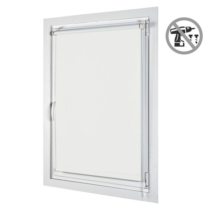 Estores opaco easyfix, estore de rolo instalação sem furar cinza 60x180 cm