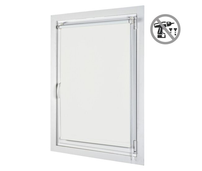 Estores opaco easyfix, estore de rolo instalação sem furar cinza 60x180 cm