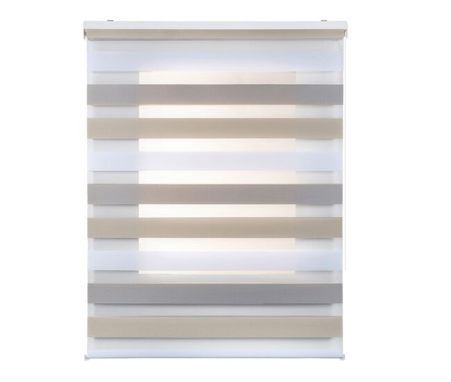 Estores noite e dia, estore de rolo duplo tecido tricolor 140 x 180 cm