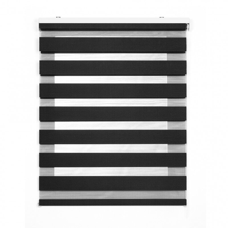 Estores noite e dia, estore de rolo duplo tecido cinza 60 x 180 cm
