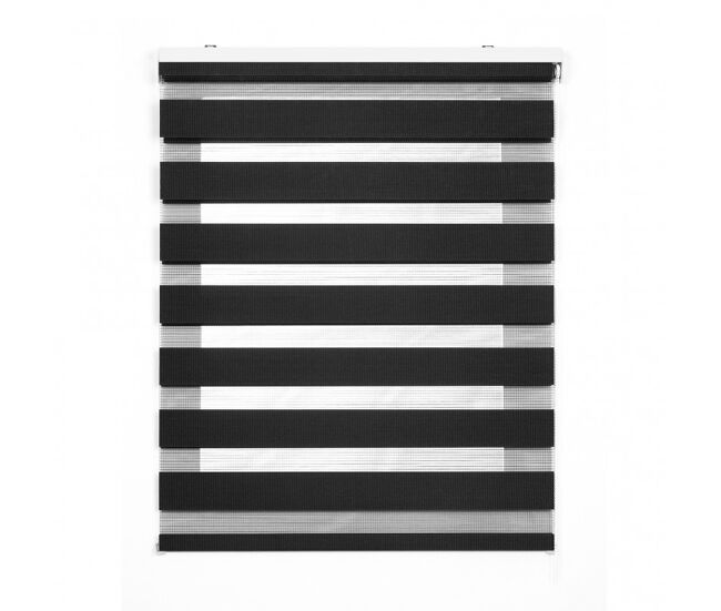 Estores noite e dia, estore de rolo duplo tecido cinza 100 x 180 cm