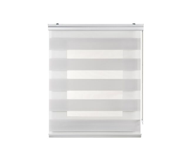 Estores noite e dia premium, estore de rolo com acabamento em alumínio premium cinza claro 60 x 250 cm