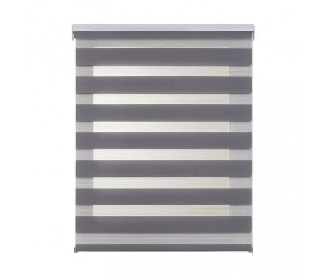 Estores noite e dia, estore de rolo duplo tecido prata 120 x 180 cm