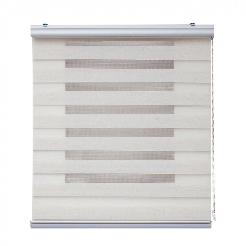 Estores noite e dia premium, estore de rolo com acabamento em alumínio premium linho 100 x 250 cm