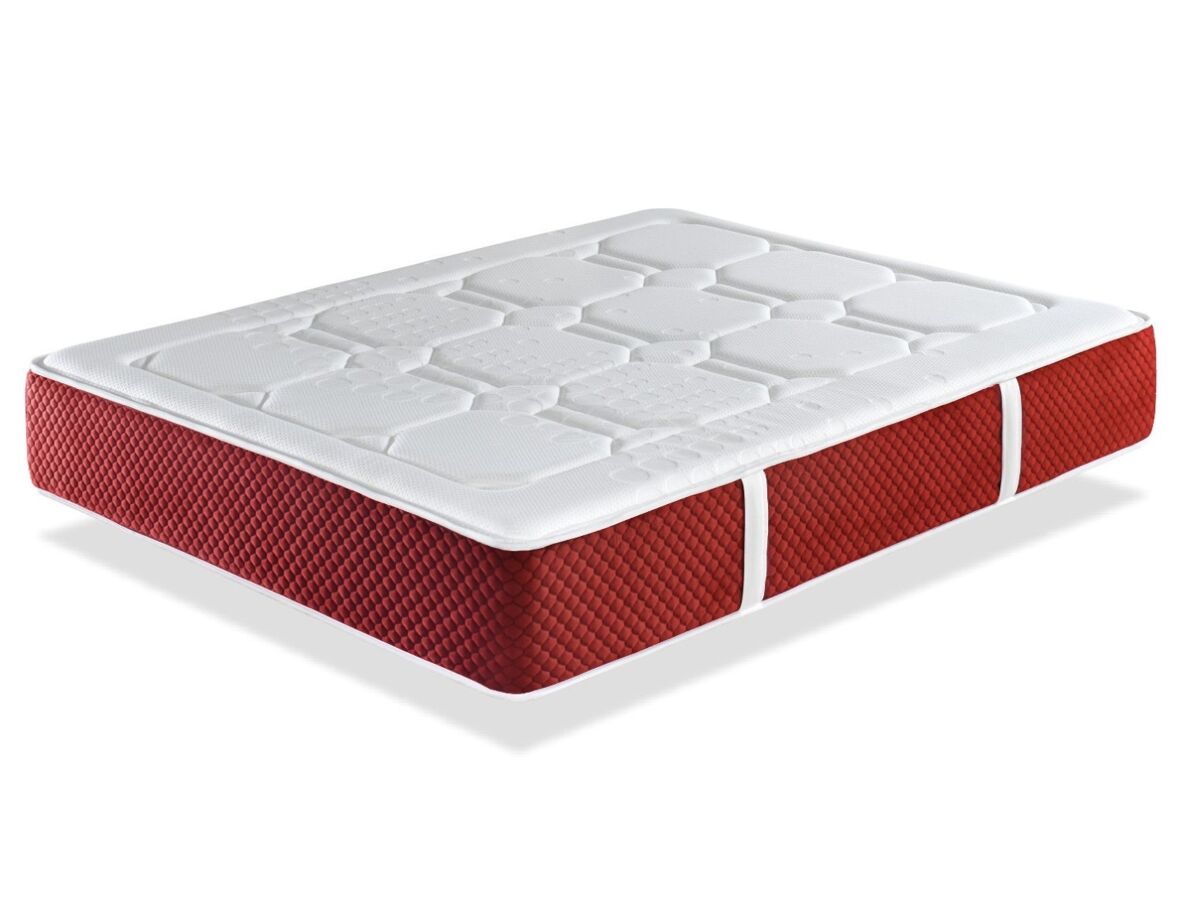 Colchão de molas ensacadas spring premium com altura de 30 cm, viscoelástico. 7 zonas de conforto