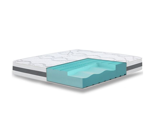 The white stone colchão ortopédico 85x205 cm firmeza média | altura 16 cm | tecido hipoalergênico e respirável | propriedades ergonômicas e auto‐