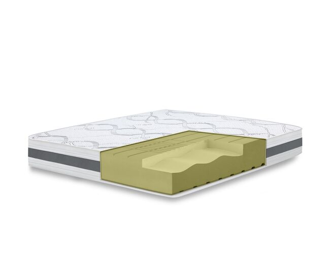The white stone colchão ortopédico 150x220 cm firmeza média | altura 20 cm | tecido hipoalergênico e respirável | propriedades ergonômicas e auto‐