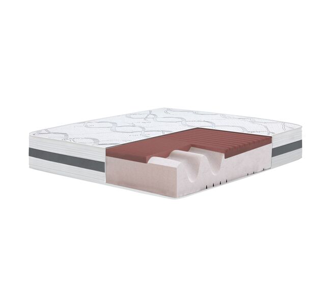 The white stone colchão viscoelástico 80x200 cm altura 27 cm | tecido hipoalergênico e respirável | propriedades ortopédicas auto-adaptáveis | firmeza média-alta | fabricado na itália