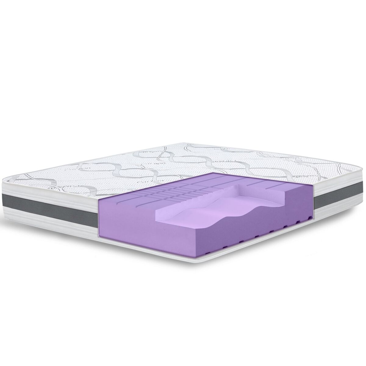 The white stone colchão ortopédico 125x210 cm firmeza média | altura 25 cm | tecido hipoalergênico e respirável | propriedades ergonômicas e auto‐