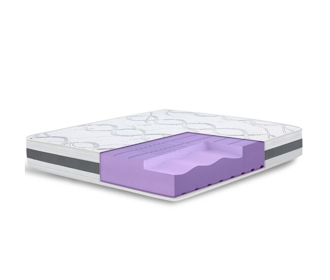 The white stone colchão ortopédico 160x220 cm firmeza média | altura 25 cm | tecido hipoalergênico e respirável | propriedades ergonômicas e auto‐