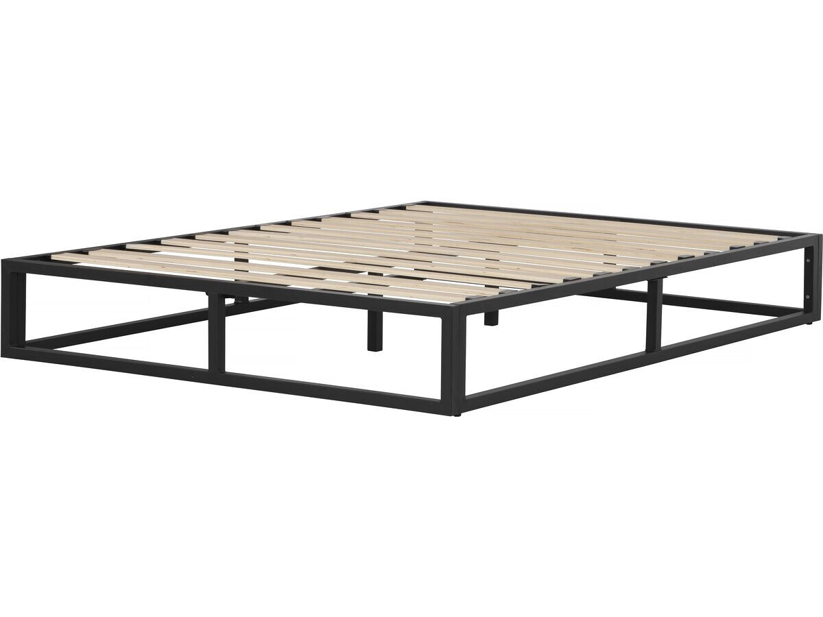 Estrutura de cama metálica 140 x 190 cm - noir