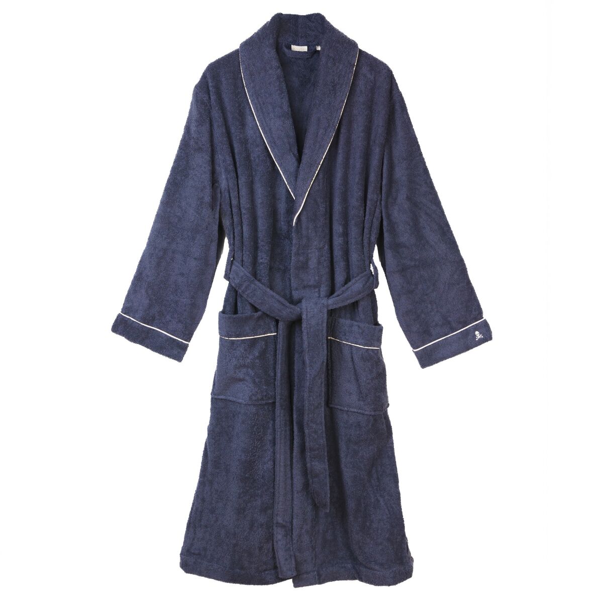 Scalpers Roupão liso azul marinho