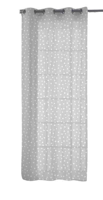 Cortina com ilhos lars cinzento cool kids 140x260 cm
