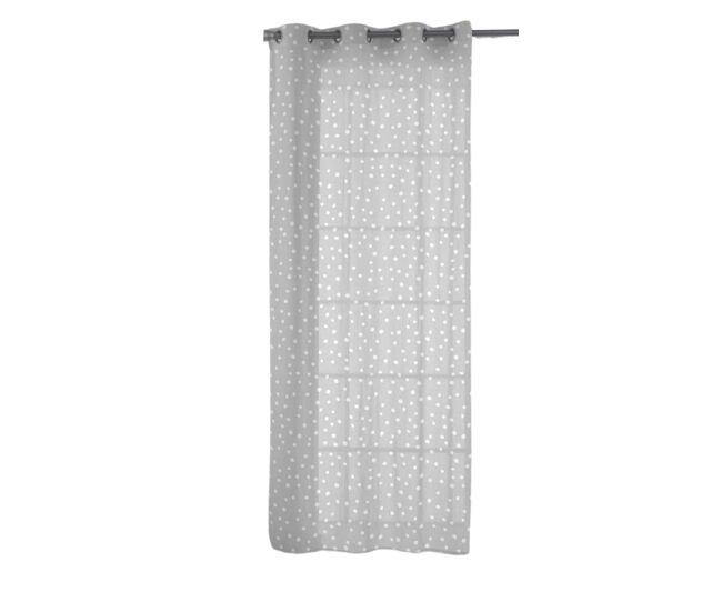 Cortina com ilhos lars cinzento cool kids 140x260 cm