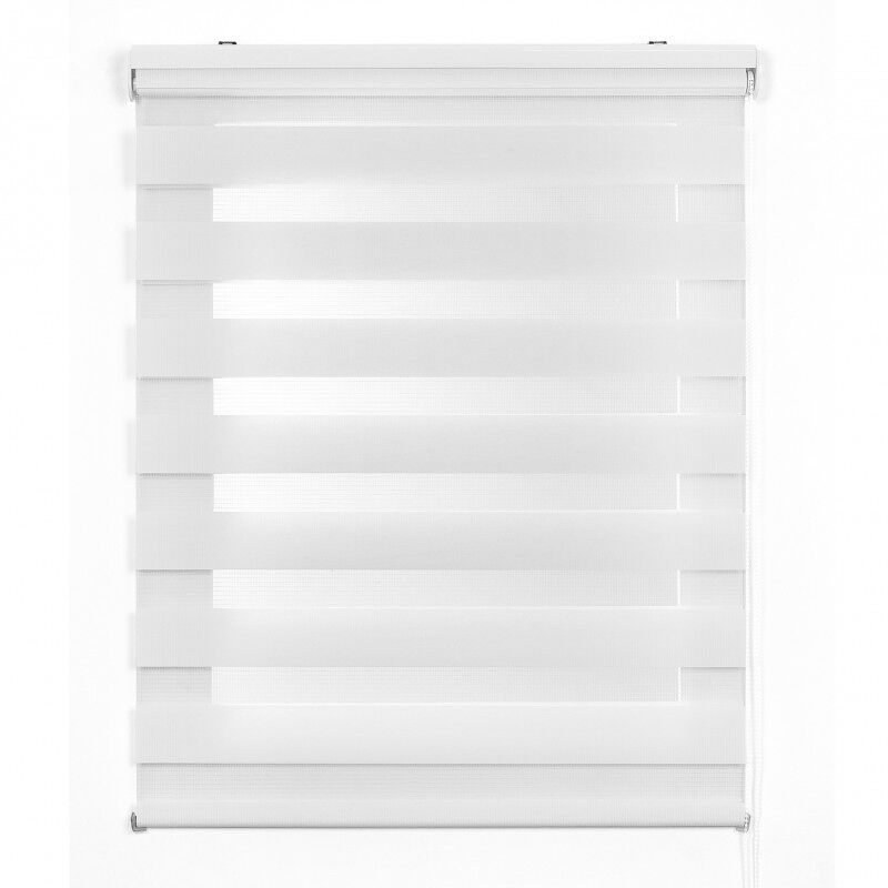 Estores noite e dia, estore de rolo duplo tecido branco 180 x 180 cm