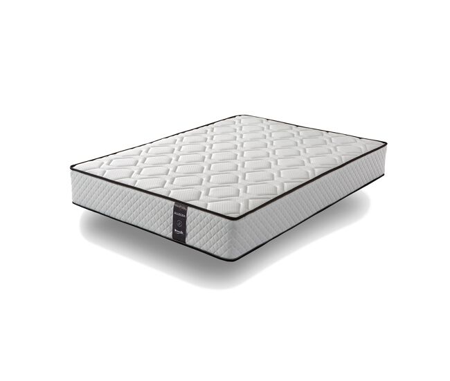 Colchão de molas ensacadas 200x200 cm allegra - lado inverno/verão - altura +/- 27 cm - espuma viscoelástica - firmeza média/alta
