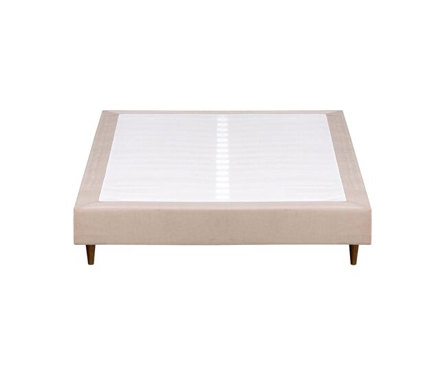 Sommier acolchoado budwing levi bege c/ pés de madeira (160x200 cm)