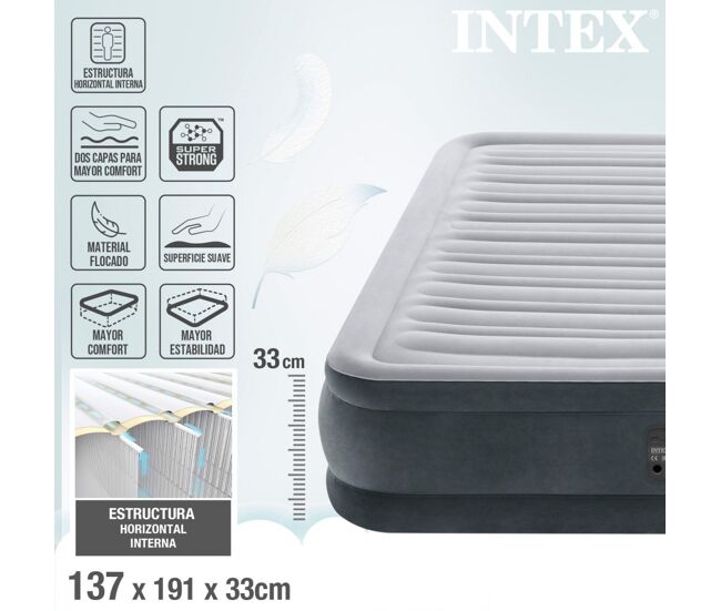 Colchão insuflável INTEX FiberTech Comfort-Plush 99x191x46 cm - Conforama