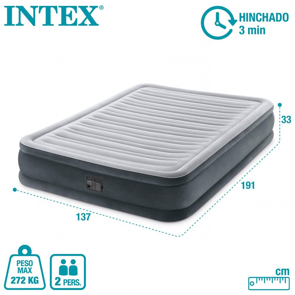 Colchão insuflável INTEX FiberTech Comfort-Plush 99x191x46 cm - Conforama