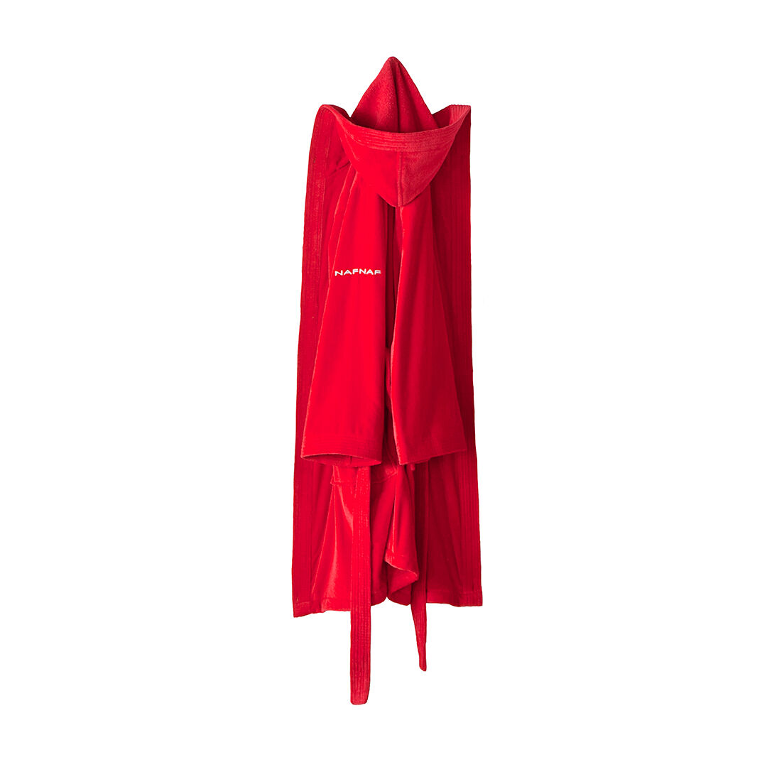 Roupão de banho casual vermelho m-l