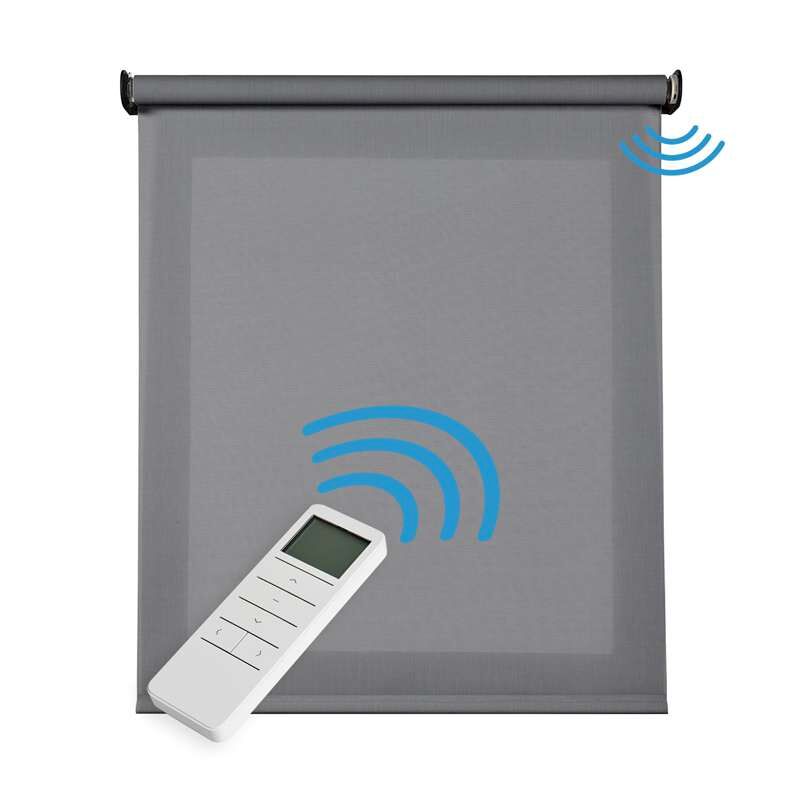 Estor de rolo motorizado screen premium acabamentos em alumínio tecido técnico motor