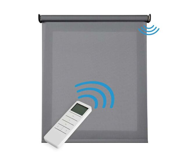 Estor de rolo motorizado screen premium acabamentos em alumínio tecido técnico motor