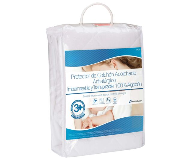 Protetor de colchão 135x190 cm com tripla barreira impermeável na cor branca altura máxima 32 cm
