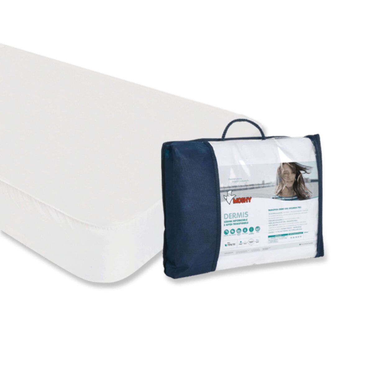 Protetor de colchão individual impermeável e respirável