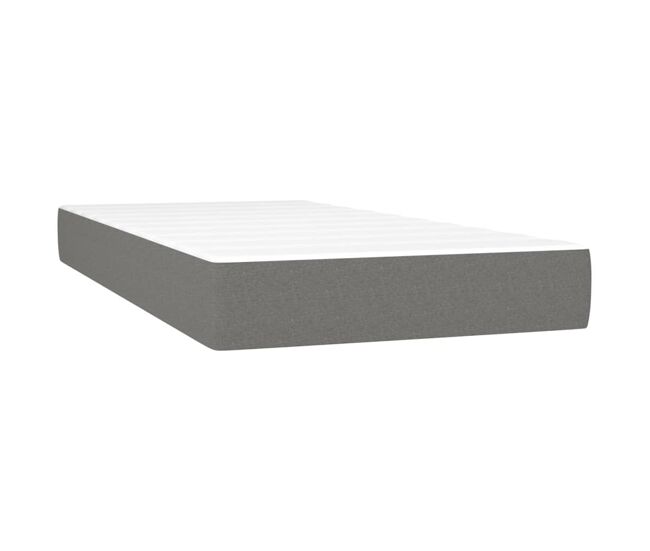 Vidaxl colchão de molas ensacadas 120x200x20 cm tecido cinza-escuro