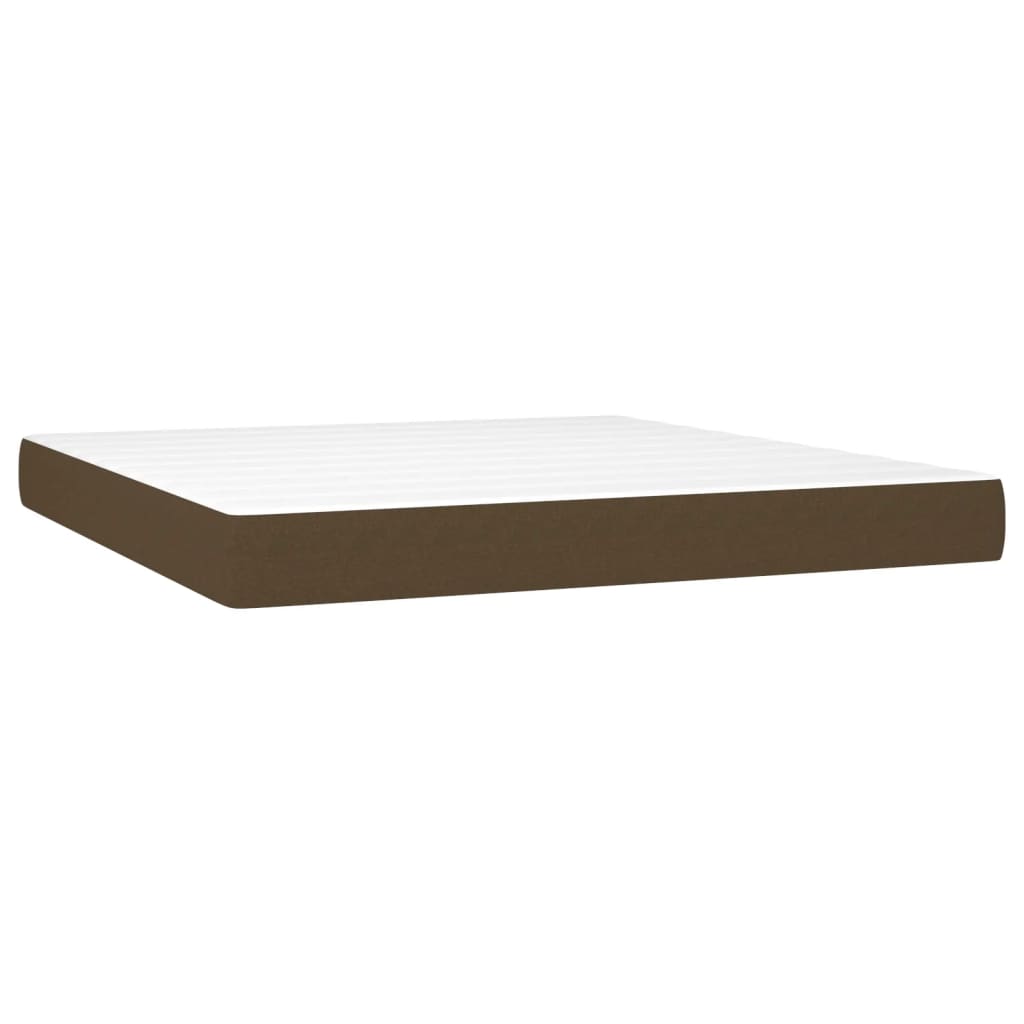 Vidaxl colchão de molas ensacadas 90x190x20 cm tecido castanho-escuro