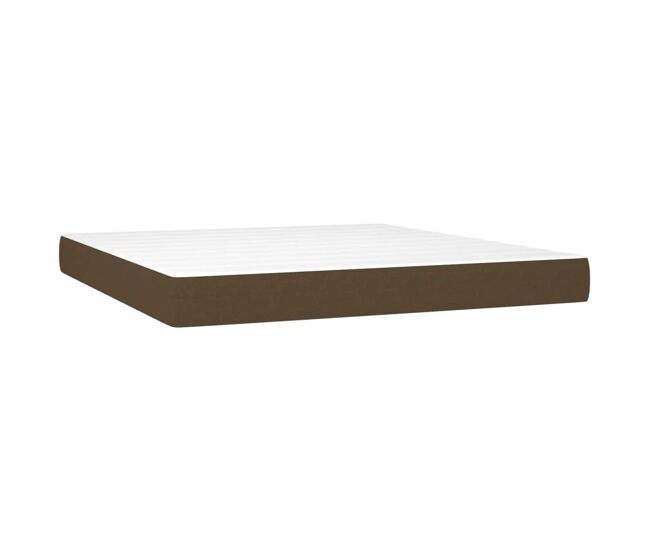 Vidaxl colchão de molas ensacadas 90x190x20 cm tecido castanho-escuro