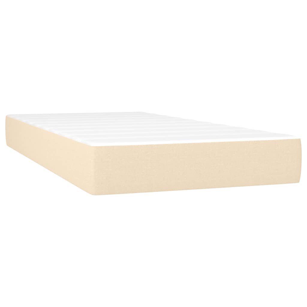 Vidaxl colchão de molas ensacadas 140x200x20 cm tecido cor creme