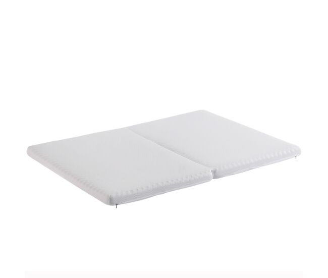 Colchão dobrável 140x200 cm e 140x100 cm - ergonómico, respirável, duradouro, espuma h3, certificado öko-tex - branco