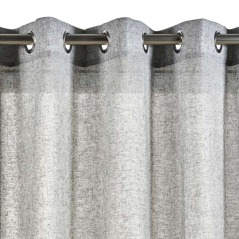 Cortinado com ilhós cinzento cortinas sala de estar cortinas tanslúcido 140 x 300