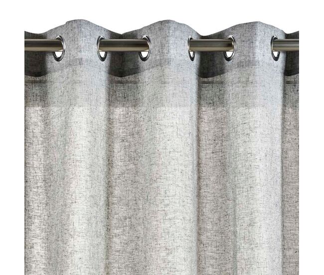Cortinado com ilhós cinzento cortinas sala de estar cortinas tanslúcido 140 x 300