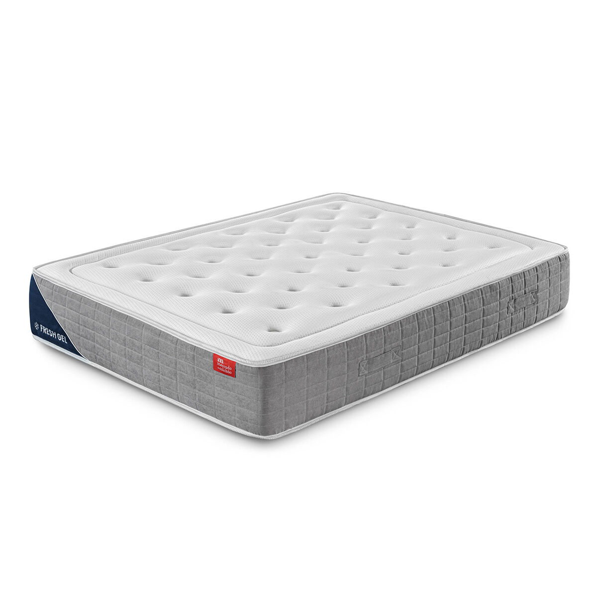 Colchão fresh gel premium — viscoelástica gel fresh e bloco de espuma 33 rs, 180 x 180 cm, altura 28 cm.