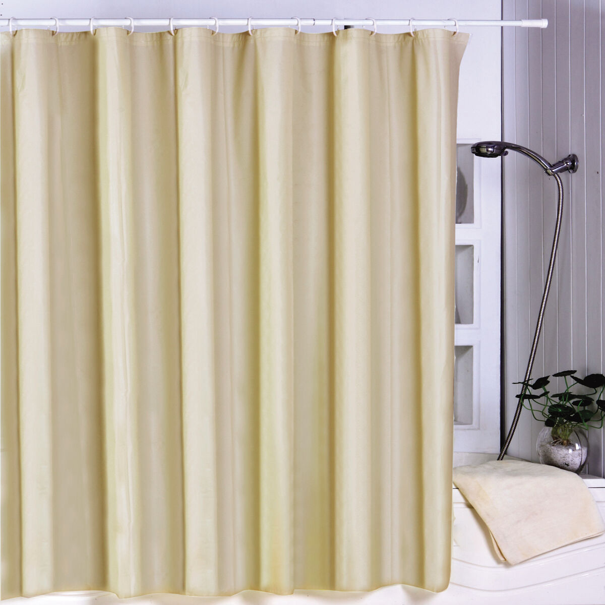 Cortina de chuveiro pva msv em bege 180 x 200 cm