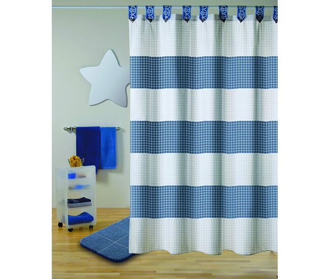 Cortina de banho 180x200 quadro bleu
