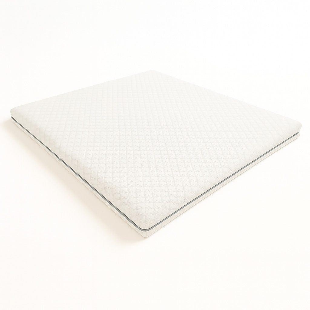 The white stone sobrecolchão 160x200 em memory foam com 9 zonas diferenciadas | altura 10 cm | revestimento removível em tecido pure hipoalergénico | made in italy