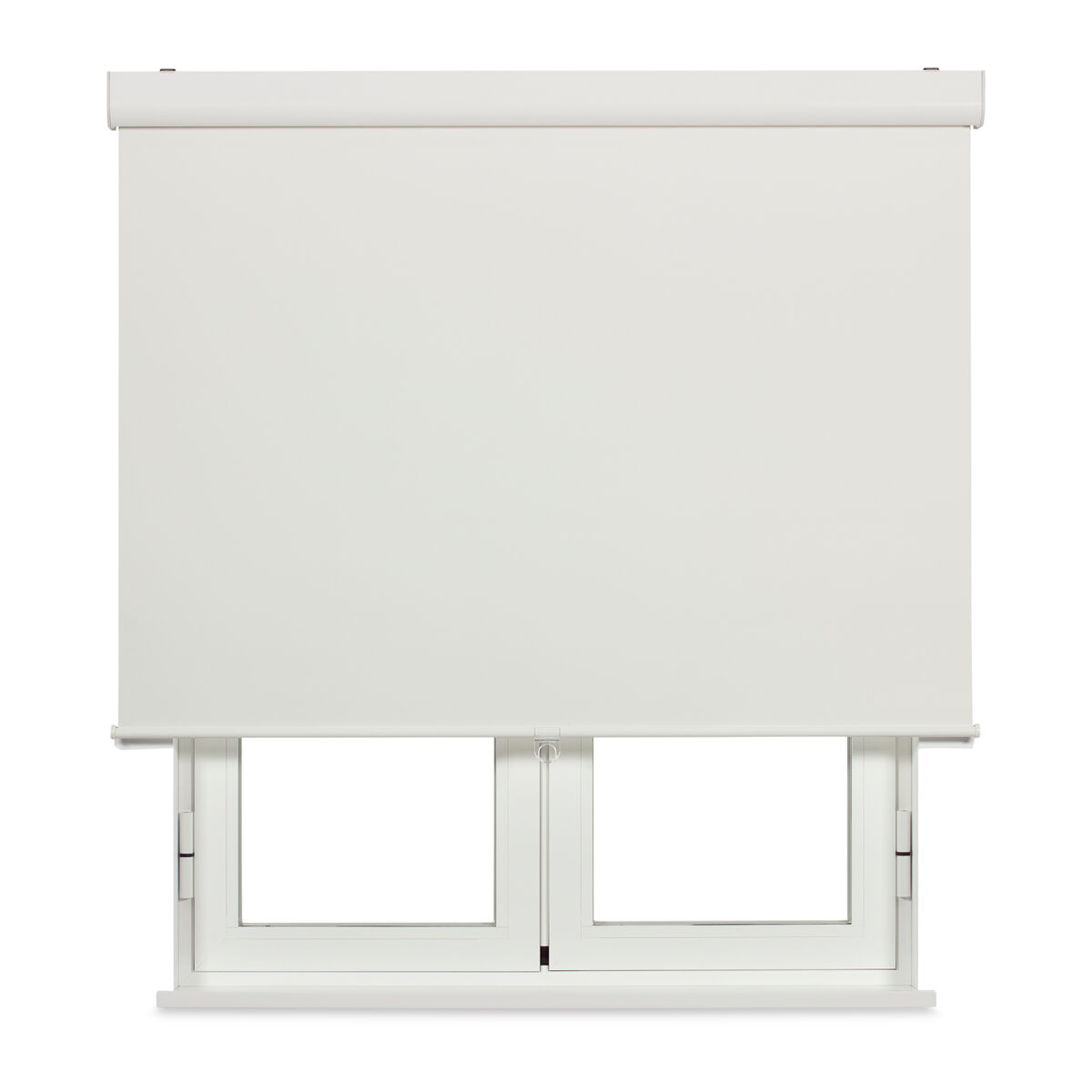 Estore de rolo com sistema de mola con cajón opaco branco 120 x 190cm