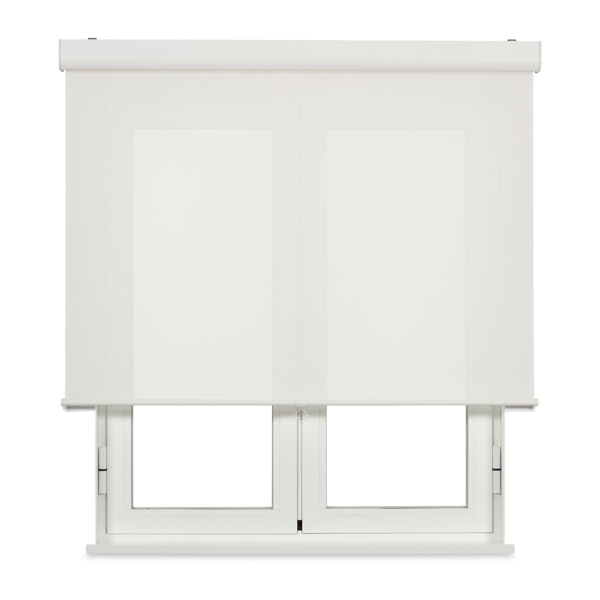 Estore de rolo com sistema de mola com caixa screen abertura 10% branco 90 x 190cm