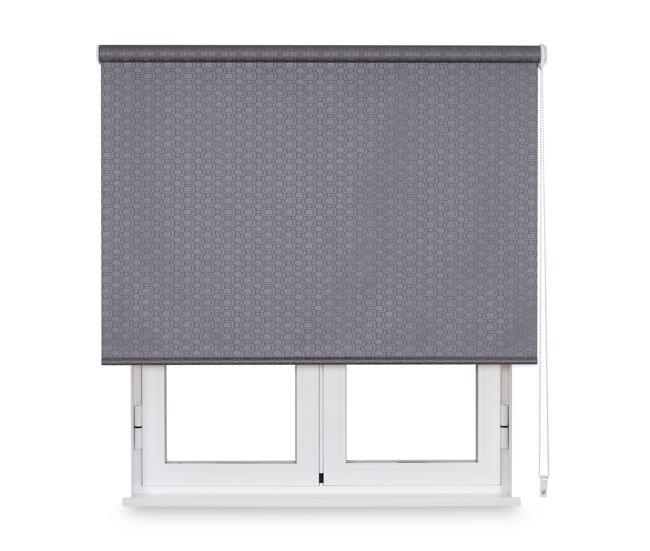 Estore de rolo translúcido link bright brass cinza 105 x 190cm