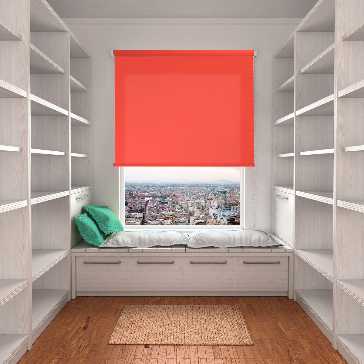 Estore de rolo translúcido l2000 coral 105 x 250cm