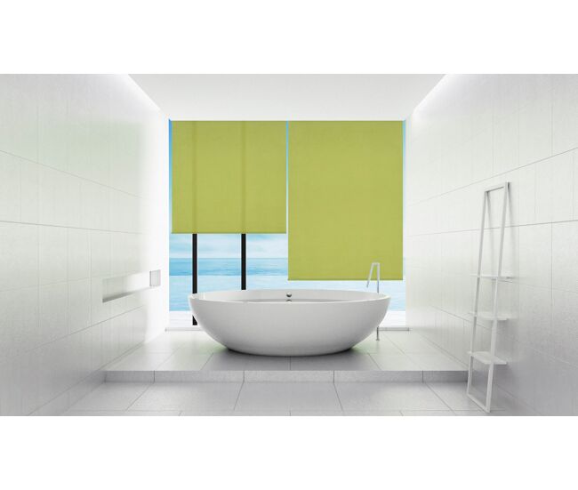 Estore de rolo translúcido etamine verde 105 x 250cm