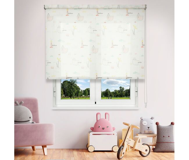 Estore de rolo translúcido sailor branco 105 x 250cm