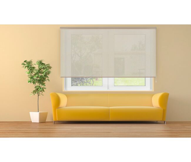 Estore de rolo translúcido cotton bege 135 x 250cm