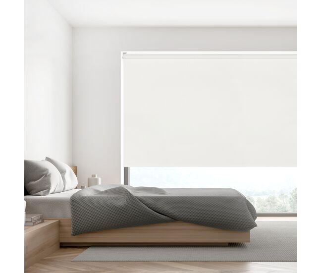 Estore de rolo opaco sundusk branco 105 x 250cm