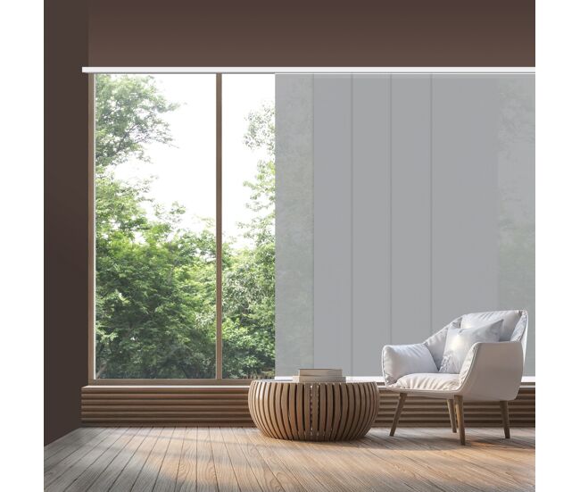 Kit painel japonés screen grau de abertura 10% perla cinza 191 x 270